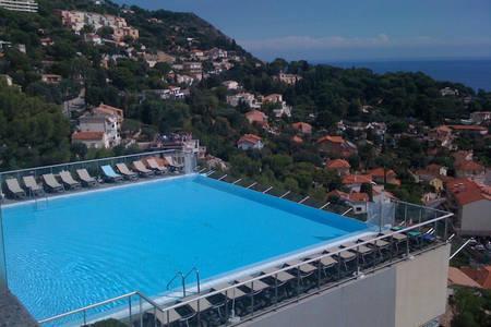 Appt 5 personnes vue mer piscine Costa Plana Cap d'Ail Monaco Eksteriør bilde