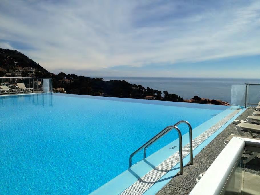 Appt 5 personnes vue mer piscine Costa Plana Cap d'Ail Monaco Eksteriør bilde
